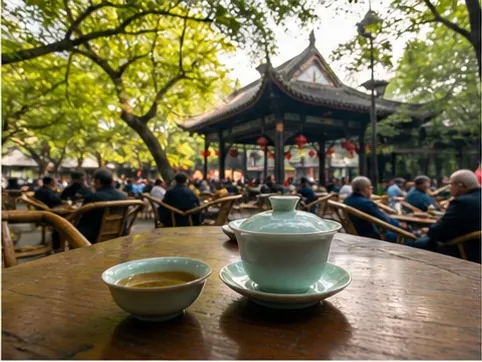 A traditional teahouse in Chengdu