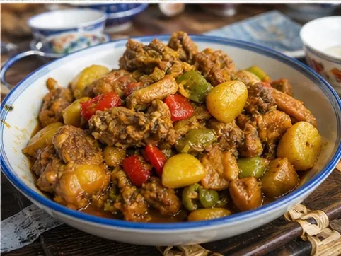 A table of local food from Xinjiang
